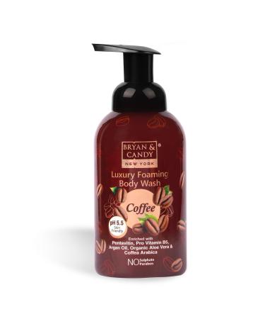 Bryan.&.Candy Luxury Foaming Body Wash with Pentavitin Pro Vit B5 Argan Oil Skin Friendly pH 5.5 All Skin Types 400 Ml (Coffee Foaming Wash)
