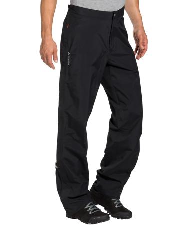 VAUDE Men's Yaras Rain Zip Pants III - XXL Black | Waterproof Lightweight & Sustainable Travel Gear - Buy Online on GoSupps.com