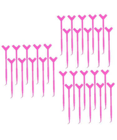 Housoutil 30 Pcs False Eyelash Y-Shaped Brush Lash Lift Separator Eyelash Spoolie Eyelash Extension Lash Perm Brush Lash Separator Make up Kit Pv Material Lifting Rod Fake Eyelashes