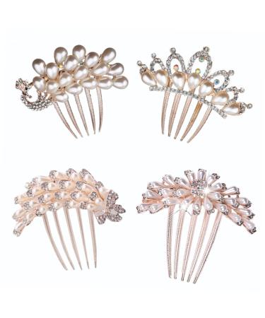 minkissy Comb Wedding Comb Headpieces hair clips for women Wire Hair bridal hair comb goody hair clips for women wedding head pin crystal needle Wedding