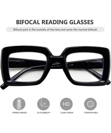 Eyekepper 4-Pack Bifocal Reading Glasses for Women - +2.00 Clear Lens Readers in Mixed Colors - Buy Online on GoSupps.com