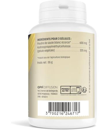 Herbs And Plants Organic White Willow 200 Vegetable Capsules 200 mg - Buy Online on GoSupps.com