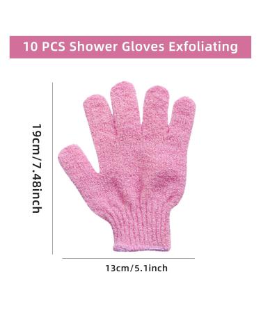 5 Pairs Exfoliating Peeling Gloves - Dual Texture Shower & Spa Hand Shoes | International Shipping Available - Buy Online on GoSupps.com
