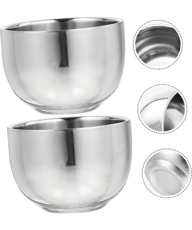 Minkissy 12pcs Stainless Steel Shaving Foam Shells | Rustproof Double Layer Shaving Cups 7.4x7.4cm | Metal Soap Shave Storage for Efficient Grooming - Buy Online on GoSupps.com