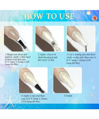 Mizhse Gel Nail Polish Set - 6 Pearl Effect Colors | White Shimmer UV Gel | 10ml UV/LED Soak Off Nail Polish - Buy Online on GoSupps.com