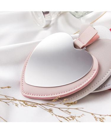 BOOFIRE Small Heart Handheld Mirror - Stainless Steel Anti-Falling Travel Mirror for Women & Girls - Compact & Portable - Perfect for Travel, Camping, and Home Use - Silver Heart Design - Buy Online on GoSupps.com