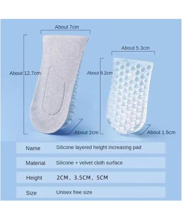 Buy 3.5cm Silicone Height Increase Insoles | Invisible Elevator Shoe Pads for Men & Women | Comfortable Heel Lifting Inserts - Blue - Buy Online on GoSupps.com
