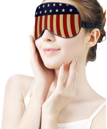 American Flag Glory Sleep Mask Eye Cover for Sleeping Blindfold with Adjustable Strap Blocks Light Night Travel Nap for Men Women - Buy Online on GoSupps.com