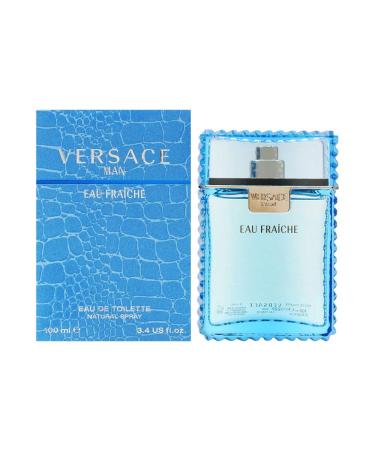 Versace Man Eau Fraiche by Versace for Men 3.4 oz Eau de Toilette Spray 3.4 Fl Oz (Pack of 1) Fruity