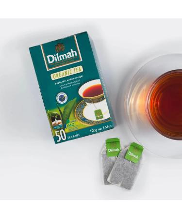 Dilmah Organic Black Tea-50 Tea Bags with Tag (1 pack) - Buy Online on GoSupps.com