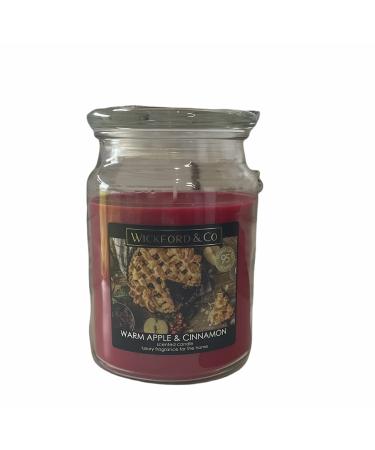 Wickford & Co Christmas Spirit Scented Candle - up to 95 hours burn time (Warm Apple & Cinnamon)