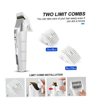Strong Power Hair Clipper Set - Professional Trimmers for Barbershop | LCD Display Electric Hair Cutting Tool | International Shipping Available - Buy Online on GoSupps.com