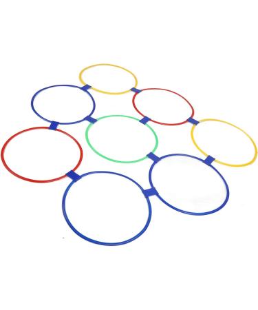 Sensory Training Hoops Free Combination Hopscotch Hoop Plastic Material Multipurpose 10PCS with 10 Buckles for Jumping Activities L 6.2x36cm - Buy Online on GoSupps.com