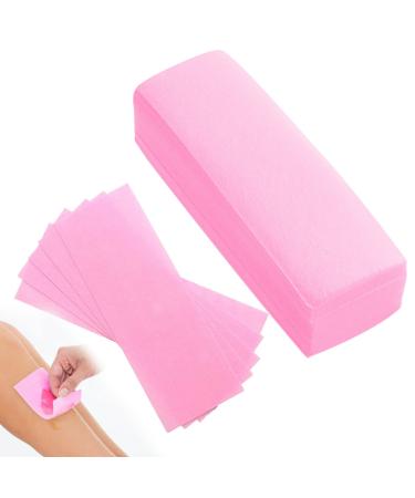 100pcs Pink Wax Strips Wax Paper Non-Woven Epilating Bikini Wax Strip Paper Hair Removal Wax Strips Body and Facial Wax Muslin for Arms Legs Underarm Hair Eyebrow Bikini of Women and Men 1 Count (Pack of 1)