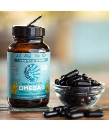 Sunwarrior Omega-3 Vegan DHA + EPA | 60 Softgels | Plant-Based Omega Supplement - Buy Online on GoSupps.com