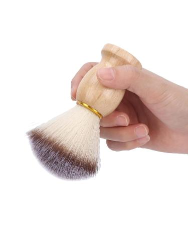 Premium Razor Brush - Soft Nylon & Wool Solid Wood Grip | Ideal for Rich Foam & Professional Beard Care - Buy Online on GoSupps.com