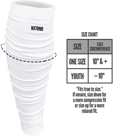 Nxtrnd Football Leg Sleeves for Men & Boys - White - One Size (Pair) - Buy Online on GoSupps.com
