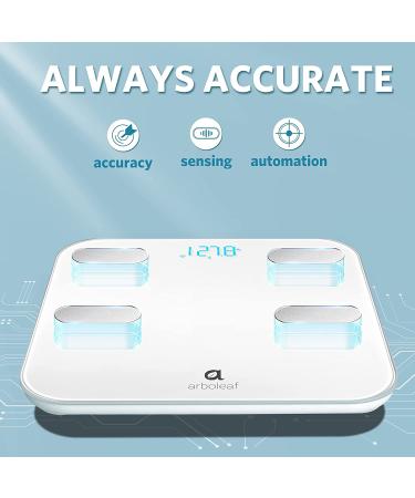 Arboleaf Smart Scale for Body Weight with Wi-Fi and Bluetooth + Smartphone App - 14 Body Metrics, Wireless Cloud Storage - BMI, BMR - 1 Count - Buy Online on GoSupps.com