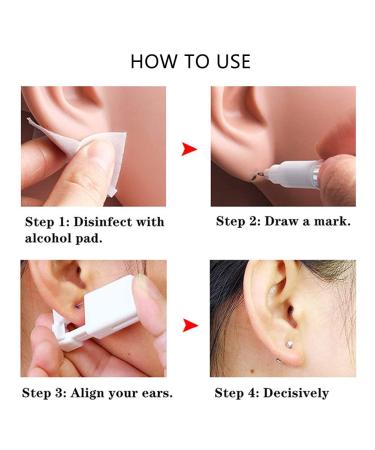 2 Pack Self Ear Piercing Kit with Disposable Safety Gun and 3mm Studs - Hypoallergenic Ear Piercing Gun Set - Buy Online on GoSupps.com