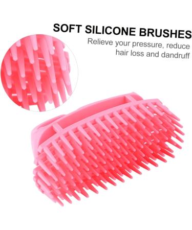 Iwowhero 2 Piece Hairbrush Set - ABS Scalp Washer & Massage Brush - Pink Shampoo Scalp Cleaner Device for Adults - 10.5x7x5.5cm - Buy Online on GoSupps.com