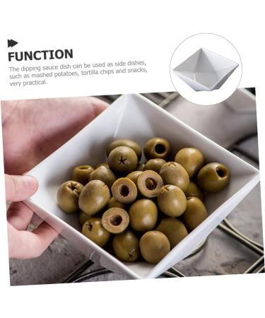 OUNONA Sauce Seasoning Dish Japanese Seasoning Dishes Ceramic Pinch Bowls Ceramic Sauce Dishes Small Dish Prep Bowls for Cooking Seasoning Bowls Dip Seasoning Plate White Mini Ceramics 7.5X7.5CM White - Buy Online on GoSupps.com