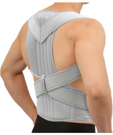 Oakye Back & Shoulder Support Braces - Pain Relief & Posture Correction Belt - Silver XXL - Buy Online on GoSupps.com