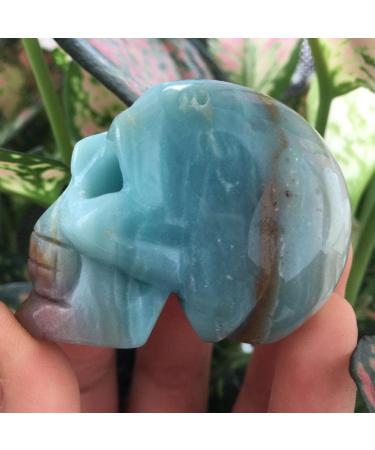 DOUPE Lucky Healing Crystal - Natural Sky Blue Hand Carved Skull Decoration | Unique Gifts Worldwide - Buy Online on GoSupps.com