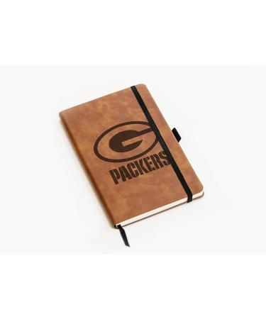 Rico Industries NFL Green Bay Packers Brown Laser Engraved Small Notepad Jounral/Notepad 8.25" x 5.25"- Office Accessory - Buy Online on GoSupps.com