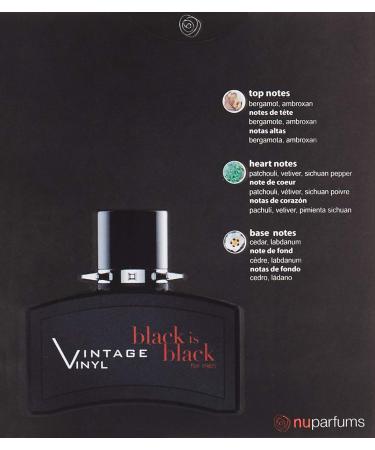 Nu Parfums Black Is Black Vintage Vinyl Eau de Toilette Spray for Men 3.4 Ounce - Buy Online on GoSupps.com