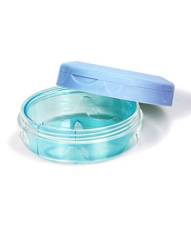Leak Proof Dental Retainer Case - Denture Cleaning Bath - Travel Friendly - Blue - Buy Online on GoSupps.com