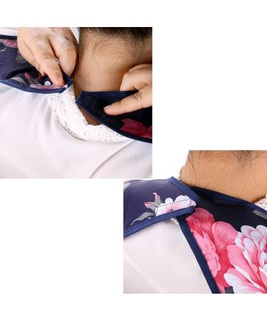 BTSKY Waterproof Adult Bibs (2 Pack) - Reusable, Washable Mealtime Protector with Crumb Catcher (Flowers) - Buy Online on GoSupps.com