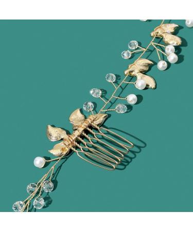 Women's Crystal Flower Comb Side Combs Bridal Hair Accessories Comb Hair Accessories Side Comb Hair Accessories Bridal Headwear for Girls Women Wedding Birthday Party Prom Rose Gold - Buy Online on GoSupps.com