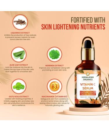Buy Vitamin C Serum with Hyaluronic Acid & Vitamin E | Brightens Skin Improves Elasticity | 30ml - Blemish Free Highly Effective - Buy Online on GoSupps.com