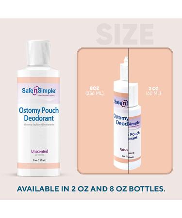 Safe n' Simple Ostomy Pouch Deodorant - 8oz Blue Formulation for Odor Removal | Pack of 1 - Buy Online on GoSupps.com