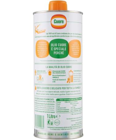 Heart oil corn oil from Italy corn oil corn oil corn oil corn oil corn oil 1Lt - Buy Online on GoSupps.com