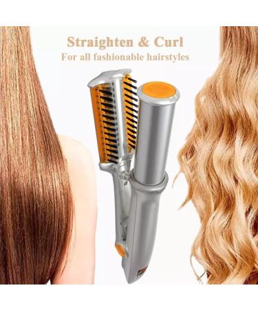 2-in-1 Electric Curling Iron & Straightener - Versatile Hair Styling Tool for Wet & Dry Use - Buy Online on GoSupps.com
