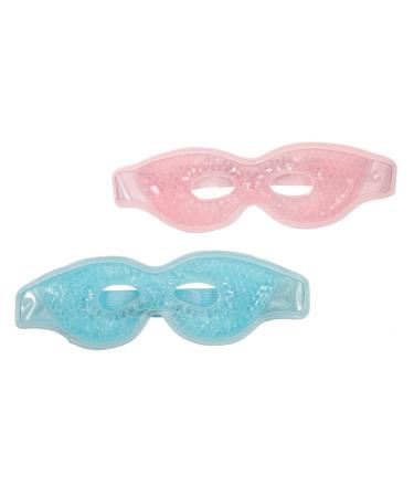 TOVINANNA 2Pcs PVC Gel Eye Masks for Cooling Adorable Sensitive Eye Pads with Elastic Band for Fatigue Circles Swelling