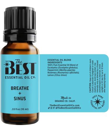 Buy Breathe + Sinus Essential Oil Blend - 100% Pure & Natural Aromatherapy - Premium Grade 10ml for Diffuser Spa & Air Freshener - Buy Online on GoSupps.com
