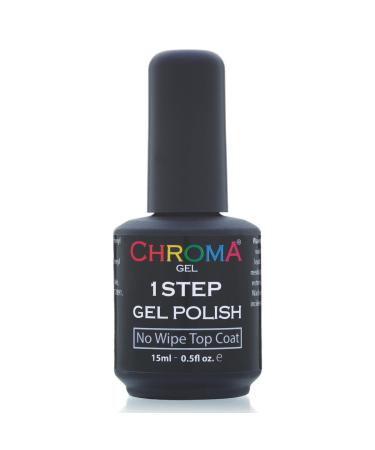 CHROMA GEL No Wipe Top Coat: Effortless Shine  Quick-Cure  Long-Lasting & Versatile Finish for Flawless  Dazzling Nails