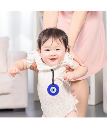 FOMIYES 2pcs Blue Evil Eye Sensory Chew Necklaces for Kids - Oral Motor Teether Silicone Necklace for Boys and Girls - Buy Online on GoSupps.com