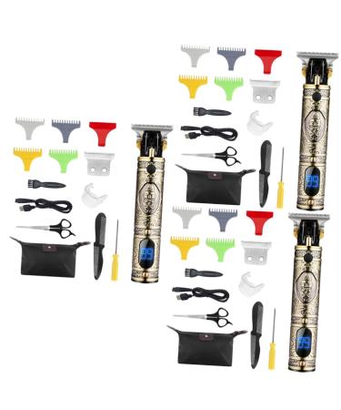 minkissy Beard Trimmer 3 Sets Stainless Steel Household Man Mens Trimmer