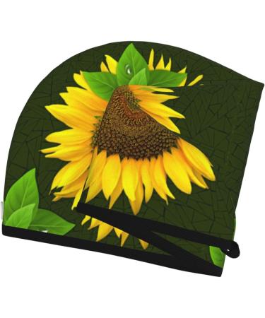 Sunflower Microfiber Hair Towel | Super Absorbent Quick Dry Wrap for Women - Ideal for Long Curly & Thick Hair - Buy Online on GoSupps.com