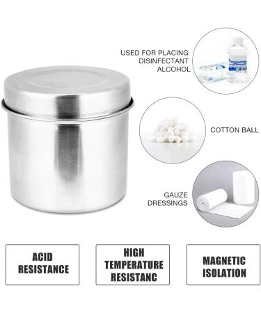 Stainless Steel Disinfection Jar with Tweezers(9cm) - Buy Online on GoSupps.com