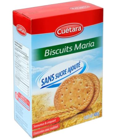 Delicious and Crunchy Maria Biscuits No Sugar Added Maria Cookies - Snacks for Kids by Cuetara - Cookies and Snacks Product of Portugal - 400g - Buy Online on GoSupps.com