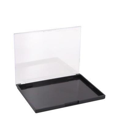 AJLTPA Magnetic Makeup Palette with Clear Top Empty Eyeshadow Pan Dispensing Storage Box with 40Pcs Adhesive Metal Stickers for DIY Cosmetics Lipstick Blush Powder(Medium Palette - 5.7"x4.3")