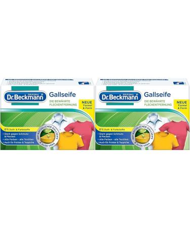 Dr.Beckmann Gallseifen piece |Natural all -rounder against stains |With the proven power of the gall soap |Contains 0% fragrance color and bleaching substances |100 g (pack with 2) 1 Pack 100 g (2 Pack)