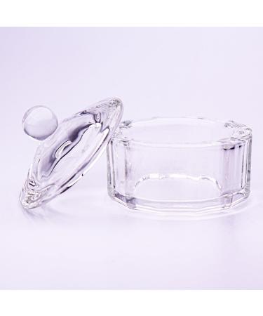 JND Professional Acrylic Liquid Monomer Dappen Dish with Lid - 12 Sided Glass Crystal Bowl for Nail Art Powder Cup - Buy Online on GoSupps.com