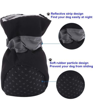 AblePet Small Dog Cat Boots - Anti-Slip Booties with Adjustable Strap, Reflective Strip - Premium Paw Protector (4Pcs, Black) - Buy Online on GoSupps.com