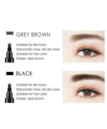 Microblading 2 Pack - Waterproof Fork Tip Eyebrow Pen for Long Lasting Results - Professional Fine Sketch Liquid Eye Brow Pencil in Black*2 - Buy Online on GoSupps.com