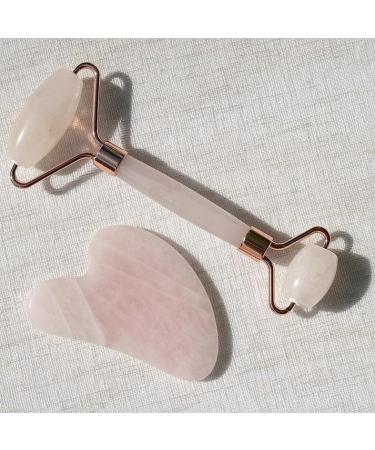 Buy Rose Quartz Roller & Gua Sha Set | Anti-Aging Skin Care for Wrinkles Fine Lines & Dark Circles | Pink Jade Massager for Toning & Tightening - Buy Online on GoSupps.com